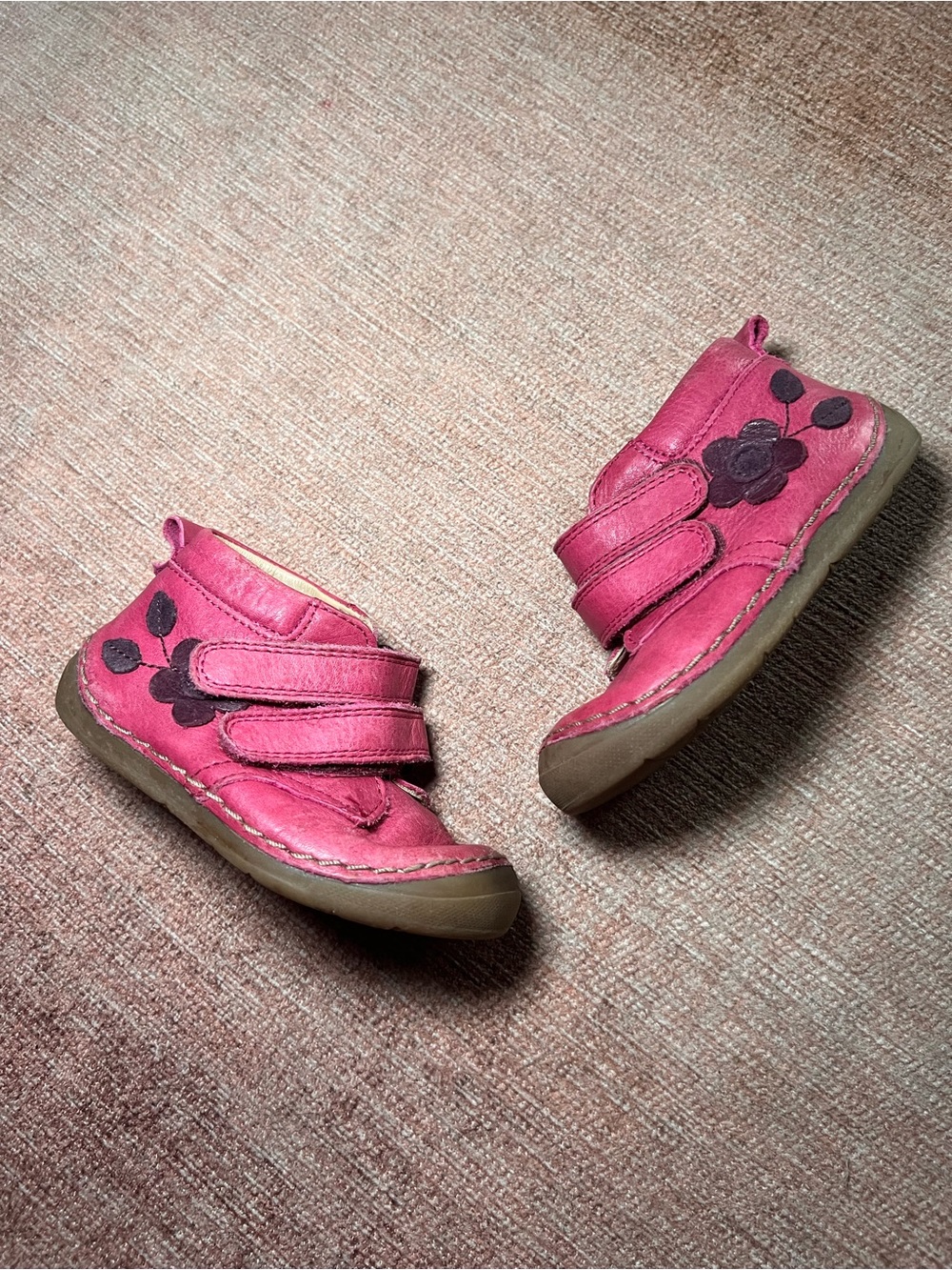 Froddo Pink Floral Leather Size 21 US Toddler 5.5 Shoes Booties